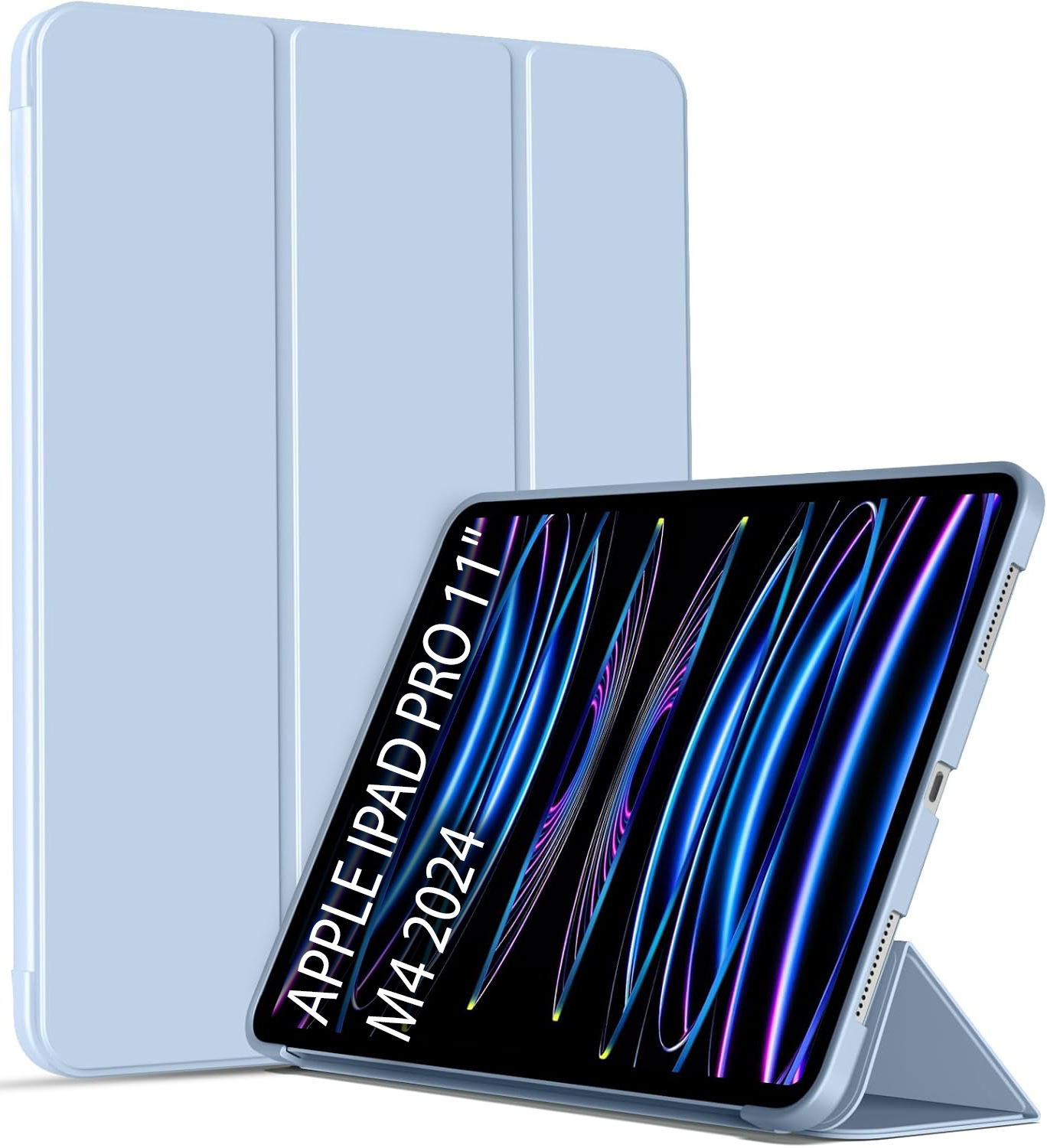 Чехол для планшета BeCover Tri Fold Soft TPU Silicone for Apple iPad Pro 11'' M4 2024 Light Blue (711748) - Фото 1