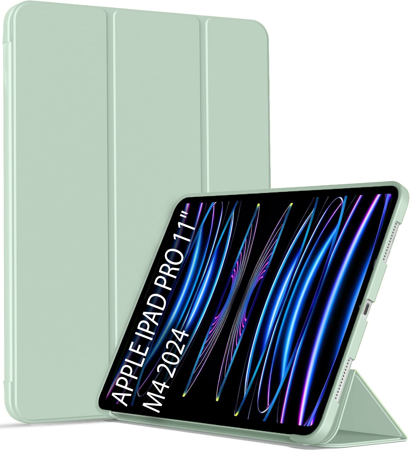 Чехол для планшета BeCover Tri Fold Soft TPU Silicone for Apple iPad Pro 11'' M4 2024 Light Green (711747) - Фото 1