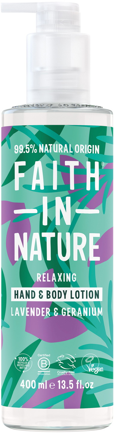Лосьон для тела Faith In Nature Натуральный для рук с лавандой и геранью 400 мл (6.45400) - Фото 1