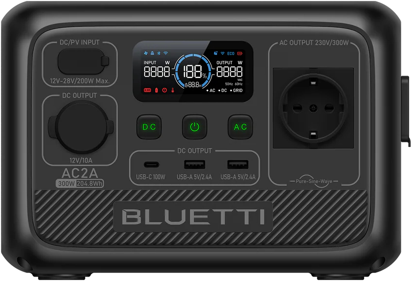 Зарядна станція універсальна Bluetti AC2A (300W, 204.8Wh) - Фото 1