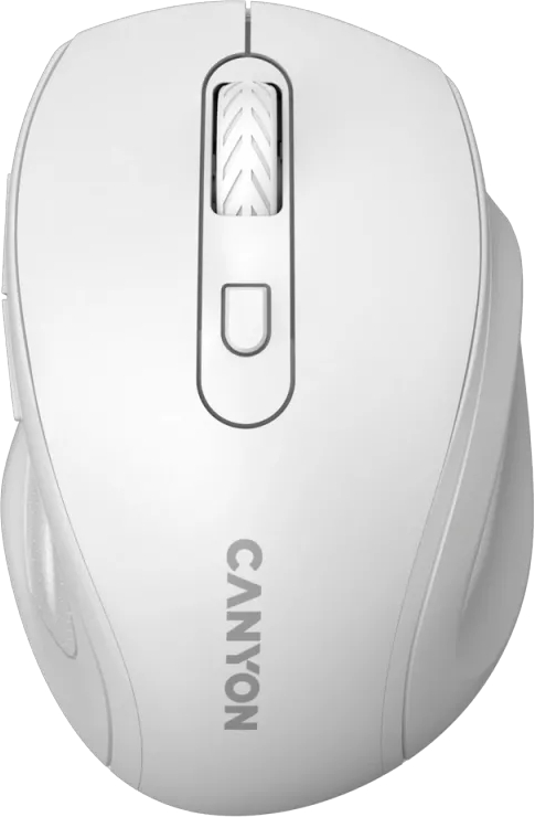 Миша бездротова Canyon OnClick 20 Wireless Ergonomic Silent White (CNE-CMSW20W) - Фото 1