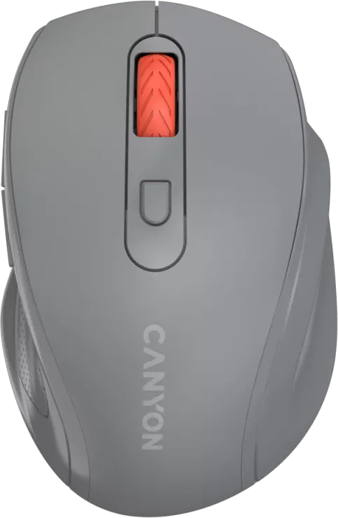 Миша бездротова Canyon OnClick 20 Wireless Ergonomic Silent Dark grey (CNE-CMSW20DG) - Фото 1