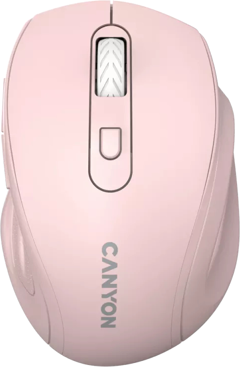 Миша бездротова Canyon OnClick 20 Wireless Ergonomic Silent Pink (CNE-CMSW20P) - Фото 1