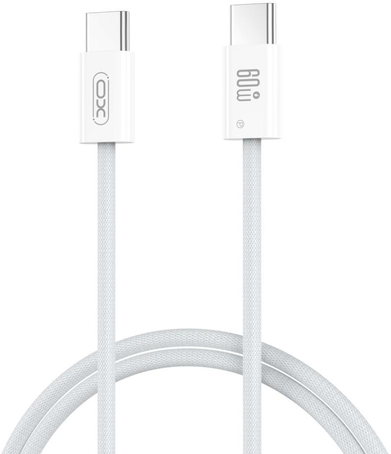 Кабель синхронизации данных XO iP15 type-c to type-c charging cable 60W white (CB-Q73CC) - Фото 1