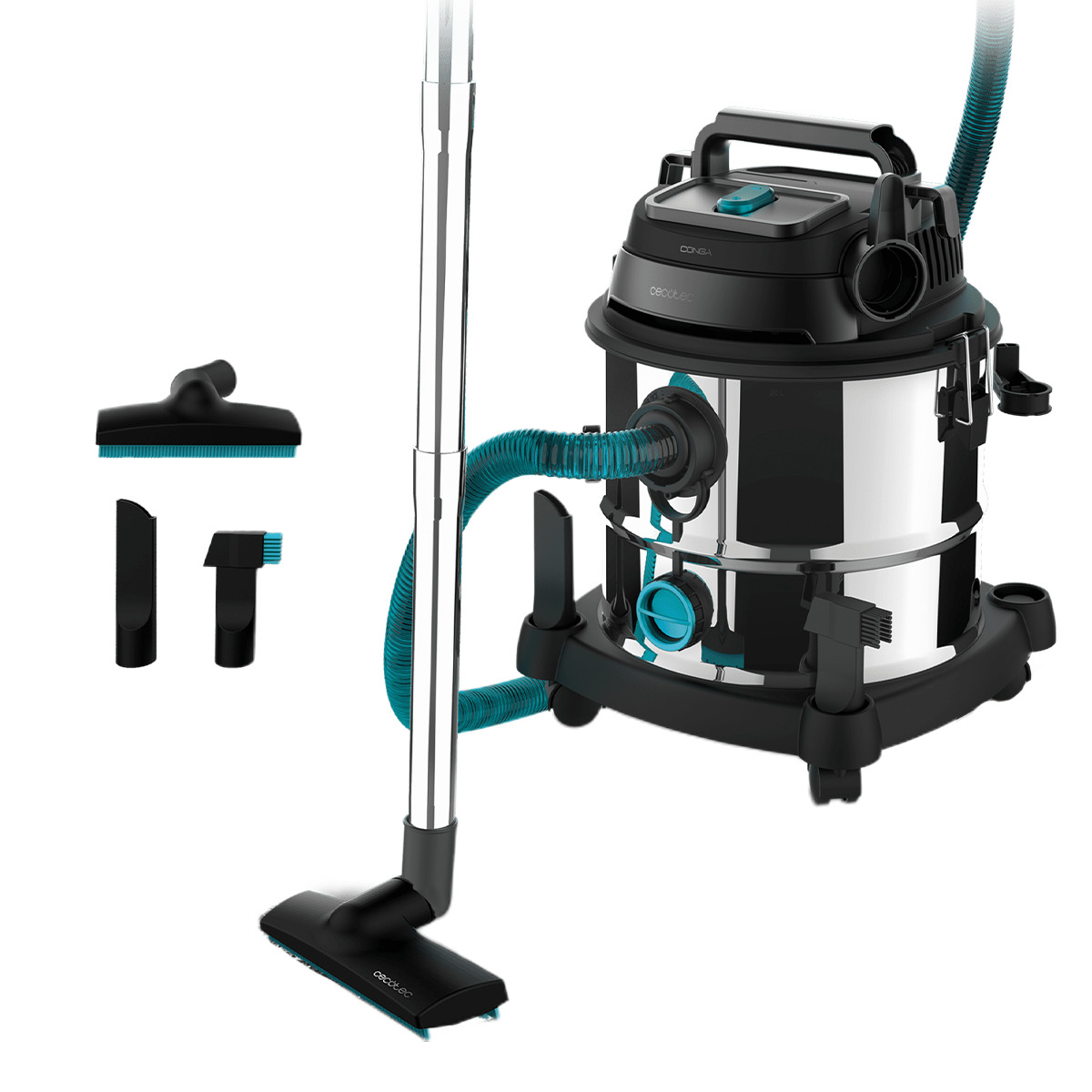 Пилосос для сухого прибирання без мішка Cecotec Conga Rockstar Wet & Dry Steel Max (CCTC-08114) - Фото 1