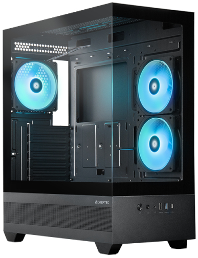 Корпус Chieftec VISTA GT-01B-OP 3x120mm A-RGB ATX без БП Black (GT-01B-OP) - Фото 1