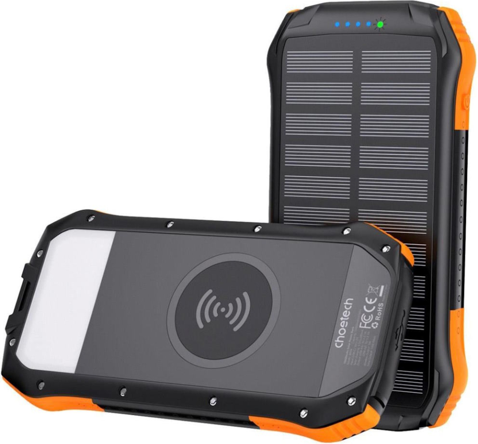 Батарея мобильная Choetech Wireless 20000mAh 20W Black-Orange (B657-OR) - Фото 1