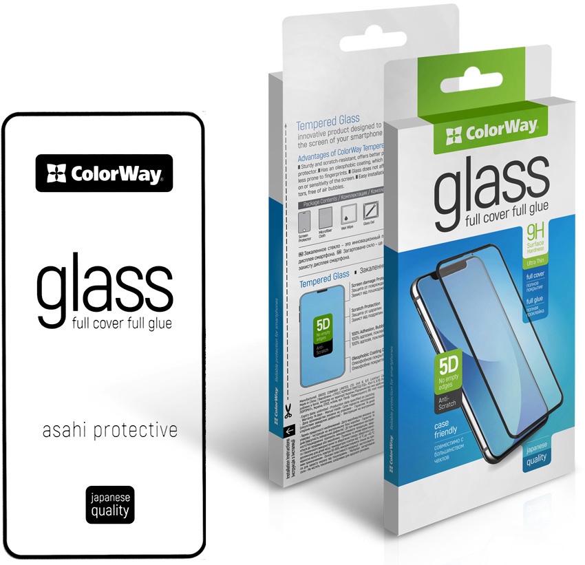 Захисне скло для смартфону Colorway 9H FC glue Samsung Galaxy A35 Black (CW-GSFGSGA356-BK) - Фото 1