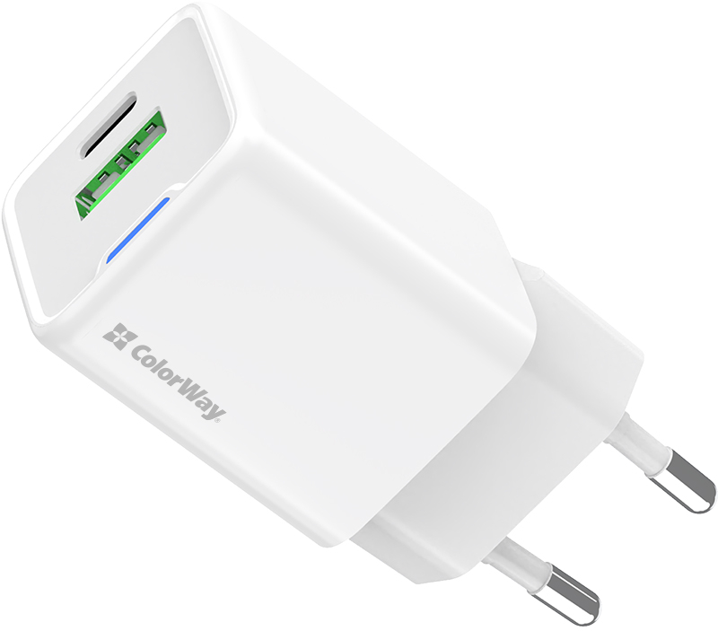 Сетевое зарядное устройство Colorway GaN Mini 30W PD Port PPS USB White (CW-CHS053PD-WT) - Фото 1
