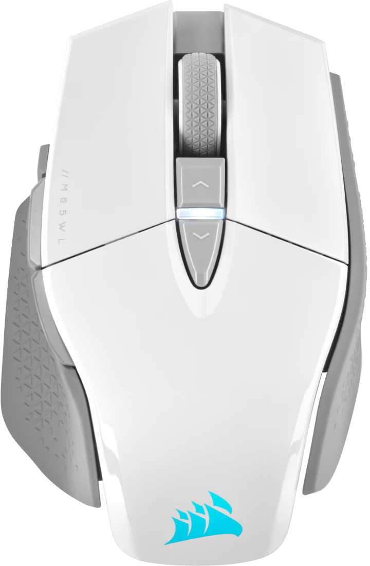 Мышь беспроводная игровая Corsair M65 RGB Ultra Wireless Tunable FPS LED ALU White (CH-9319511-EU2) - Фото 1