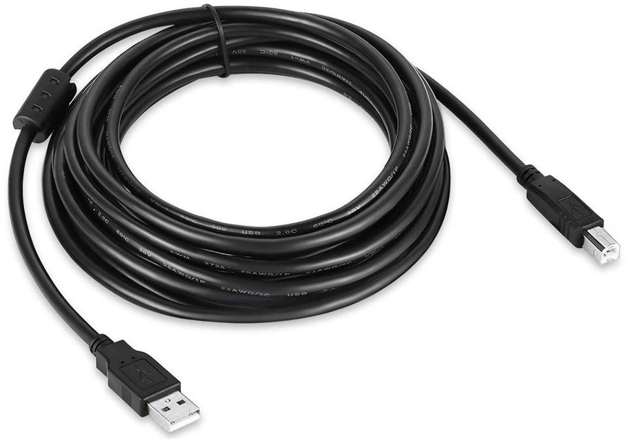 Кабель USB type A - USB type B Colorway USB 2.0 AM to BM Print Cable 2m (CW-CBUB072-BK) - Фото 1