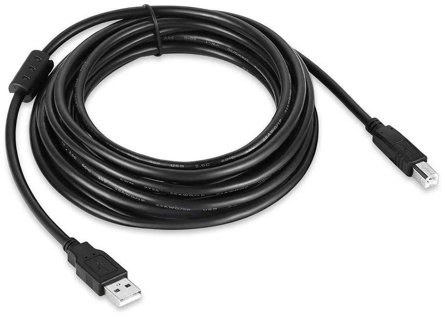 Кабель USB type A - USB type B Colorway USB 2.0 AM to BM Print Cable 3m (CW-CBUB073-BK) - Фото 1