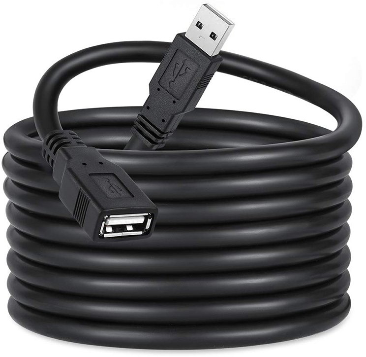 Кабель USB Type-A - USB Type-A Colorway USB 2.0 AM / AF 1.8m (CW-CBUF076-BK) - Фото 1
