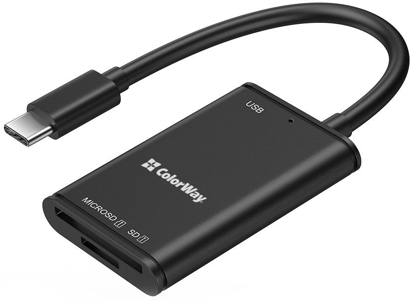 Кардрідер Colorway USB-C to USB 3.0/SD/MicroSD (CW-CR-02) - Фото 1