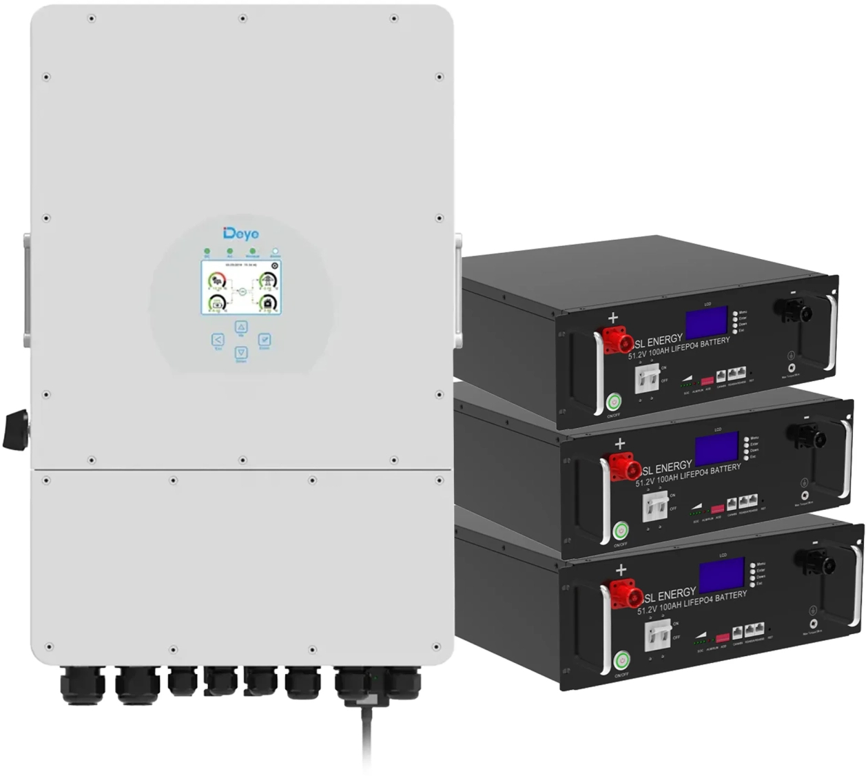 Система хранения энергии Deye SUN-10K-SG04LP3-EU-3GS15.36K-LFP - Фото 1