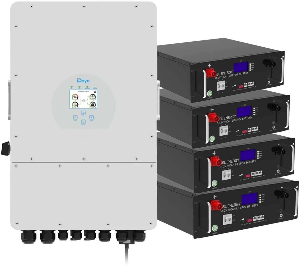 Система хранения энергии Deye SUN-12K-SG04LP3-EU-4GS20.48K-LFP - Фото 1