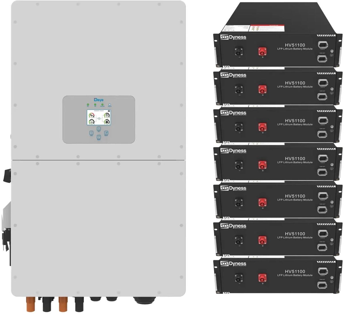 Система хранения энергии Deye SUN-30K-SG01HP3-EU-BM3-HV51100-7-35.84kW-LFP - Фото 1