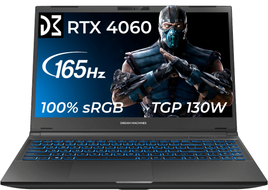 Ноутбук игровой Dream Machines CI7-13620H (RG4060-15UA51) Black - Фото 1