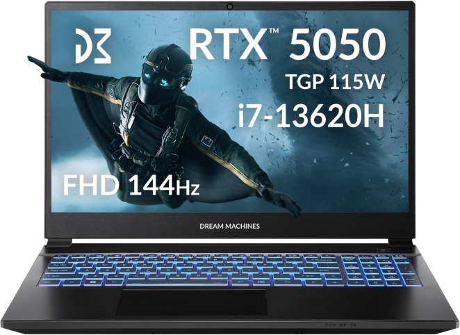 Ноутбук игровой Dream Machines CI7-13620H (RG5050-15UA27) Black - Фото 1