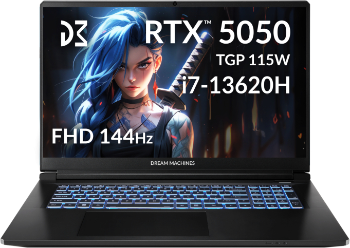 Ноутбук ігровий Dream Machines CI7-13620H (RG5050-17UA28) Black - Фото 1