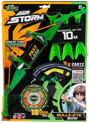 Лук Zing с мишенью серии "Air Storm" - BULLZ EYE (зеленый, 3 стрелы, мишень) (AS200G) - Фото 1