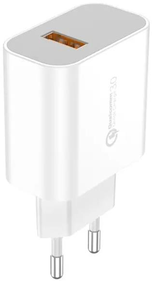 Сетевое зарядное устройство Foneng EU46 QC3.0 Charger 1USBх3A White (EU46-CH-TC) + кабель USB Type C - Фото 1