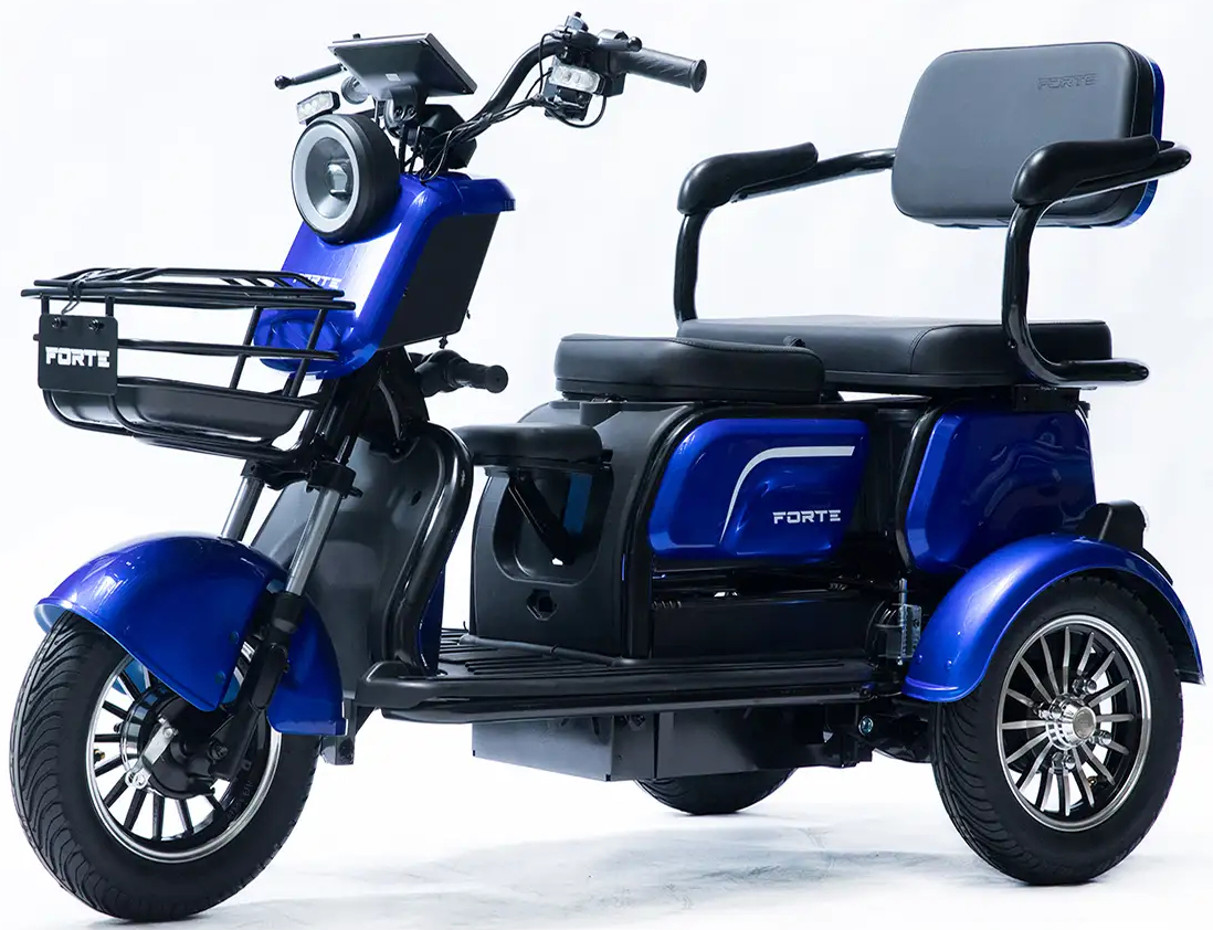 Трицикл Forte Family-P1000 Blue (+Аккумулятор 12V20A/25А 6 шт.) - Фото 1