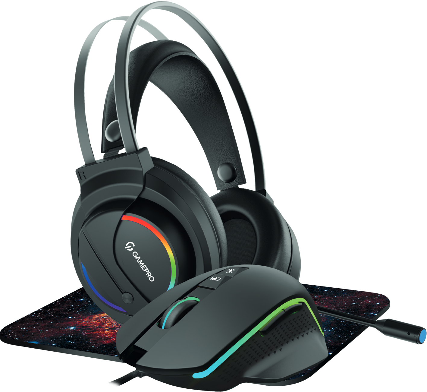 Мышь проводная игровая GamePro Gameset 3in1 GS890USB (+ наушники и коврик) - Фото 1