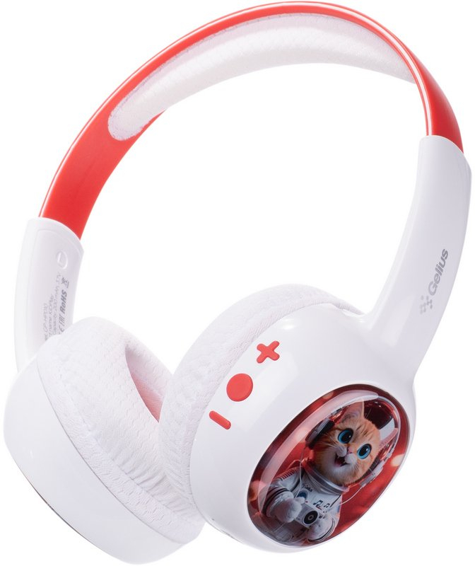Купить Наушники накладные беспроводные Gelius KIDPlay GP HP-010 White/Red (101292) - Фото 1 Наушники накладные беспроводные Gelius KIDPlay GP HP-010 White/Red (101292) - Фото 1
