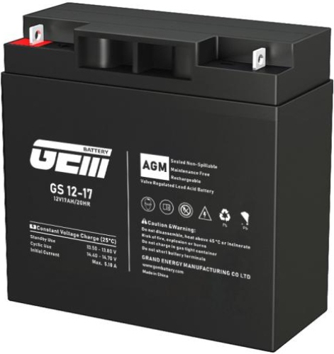Аккумулятор для ИБП GEM BATTERY 12V (GS 12-17) - Фото 1