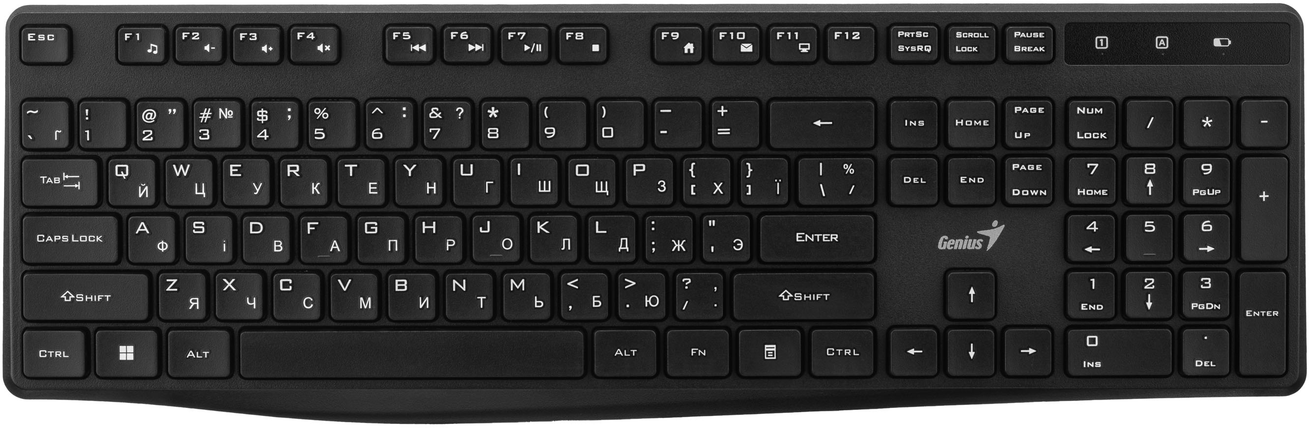 Клавиатура беспроводная Genius KB-7200 104key, WL, EN/UKR (31320002406) - Фото 1