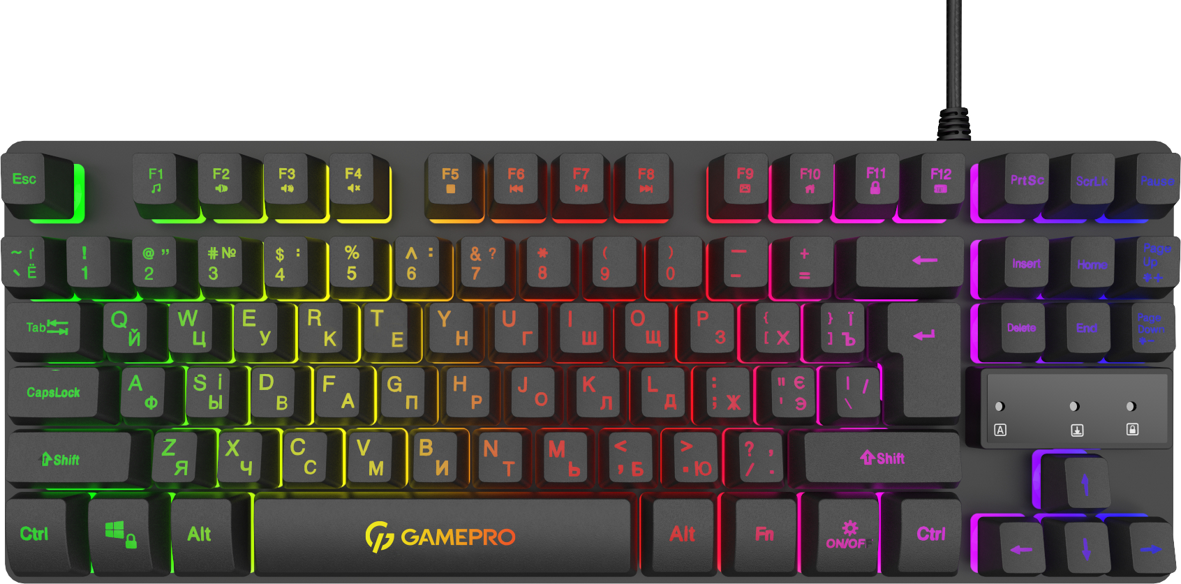 Клавиатура проводная игровая GamePro Nitro GK537 USB - Фото 1