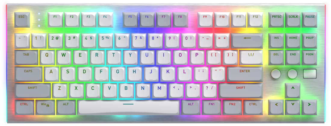 Клавиатура проводная игровая Hator Gravity TKL orange (HTK561) White - Фото 1