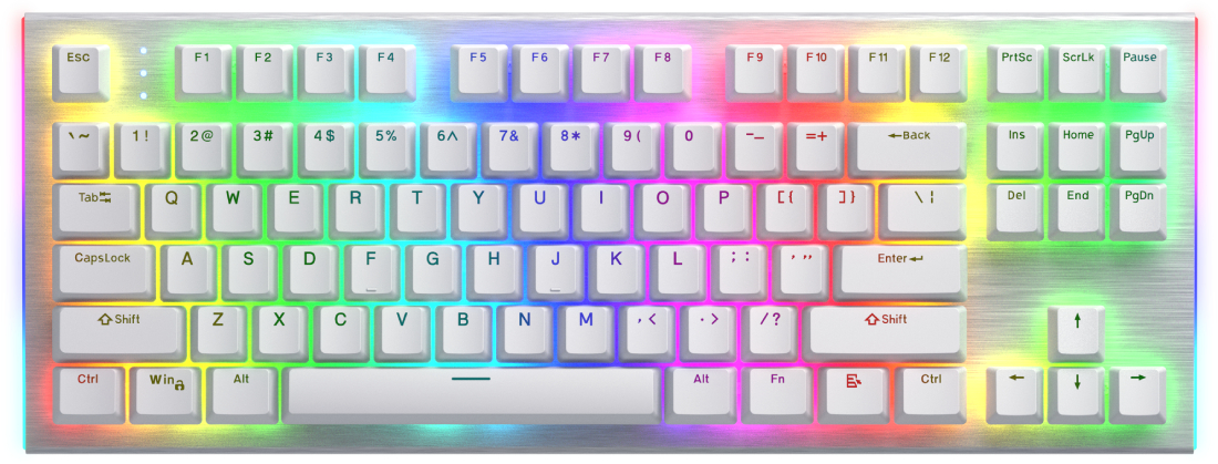 Клавиатура проводная игровая Hator Gravity X TKL orange (HTK551) White - Фото 1