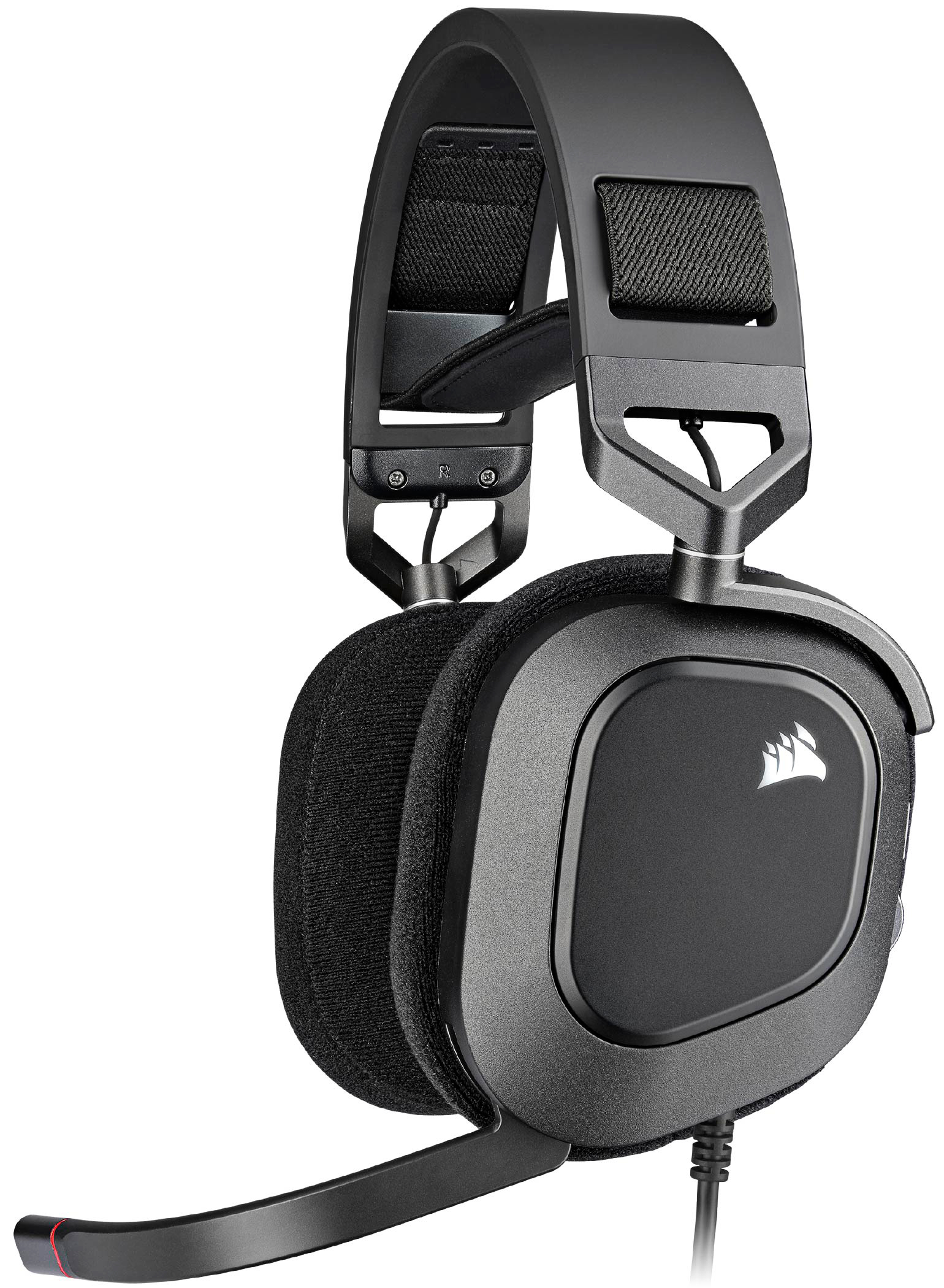 Гарнитура проводная игровая Corsair HS80 RGB USB Headset Carbon (CA-9011237-EU) - Фото 1