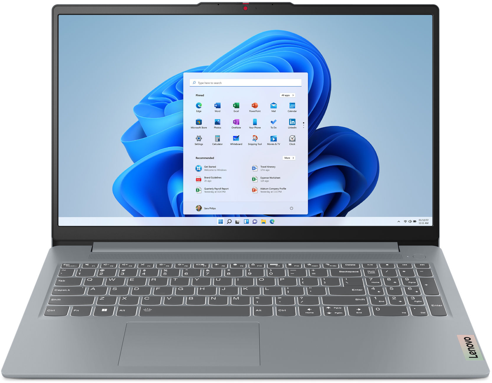 Ноутбук Lenovo IdeaPad Slim 3 15IAN8 (82XB00AGRA) Arctic Grey - Фото 1