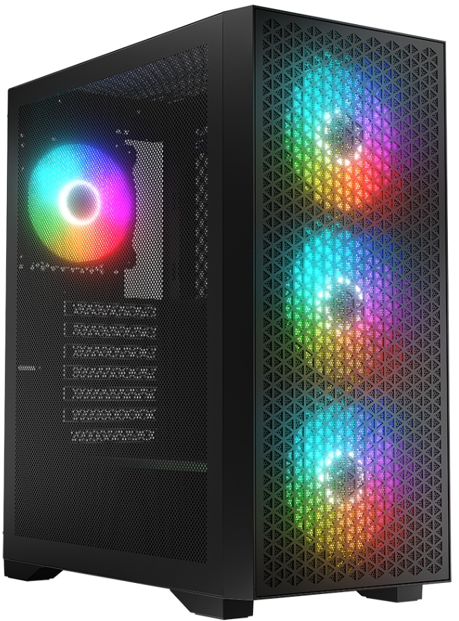 Корпус Logic Concept DART PRO ARGB MIDI BLACK MESH fans 4x120mm без БП (AT-DART-PRO-ARGB-10) - Фото 1