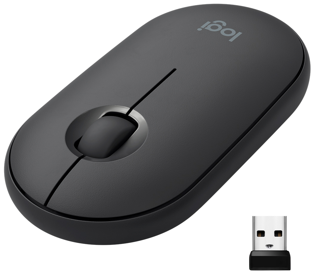 Мышь беспроводная Logitech Pebble M350 USB Black (910-005718) - Фото 1