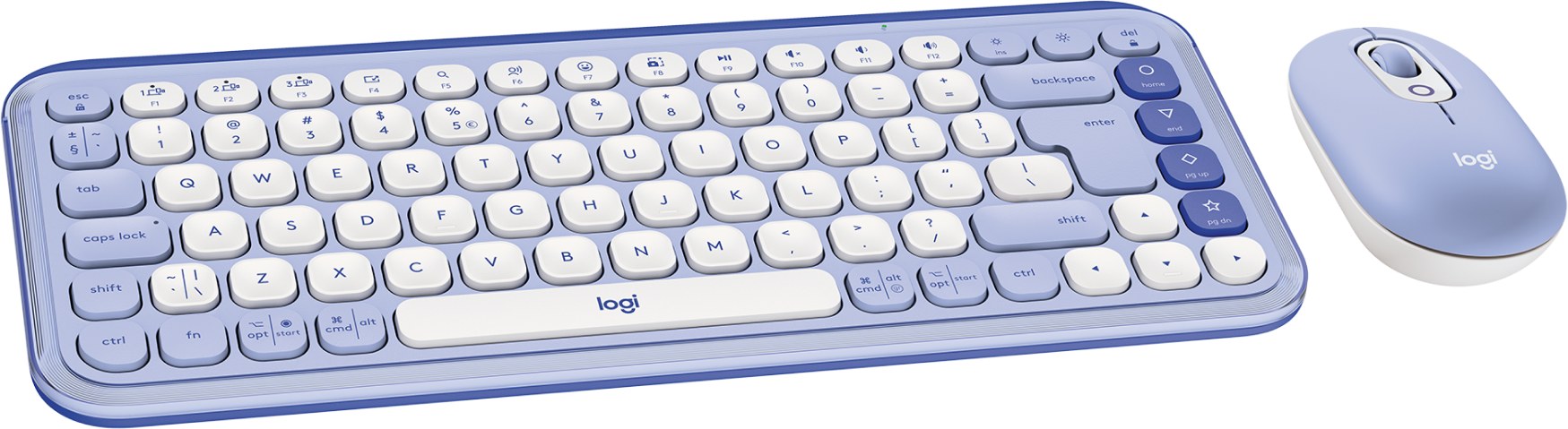 Клавиатура+мышь беспроводная Logitech POP Icon COMBO Lilac (920-013078) - Фото 1