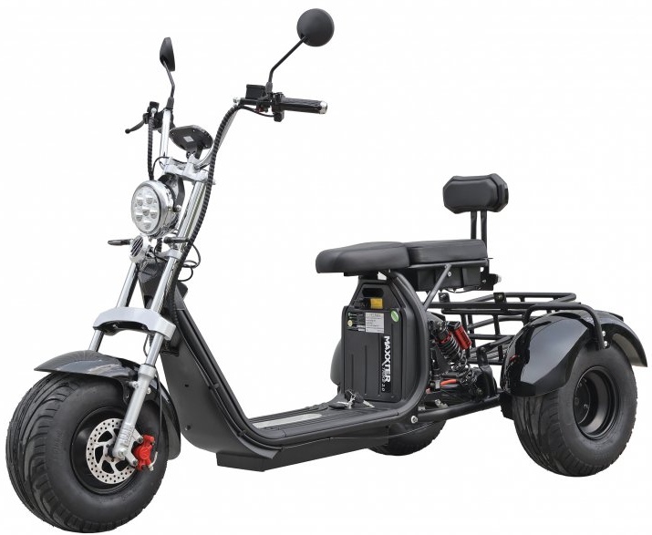Электроскутер Maxxter TRIKE 2.0 Black - Фото 1