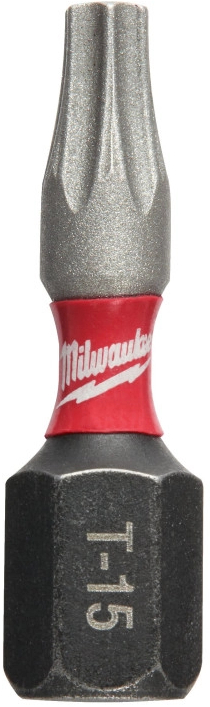 Бита для отвертки Milwaukee Shockwave TX15 25 мм 2 шт. (4932430872) - Фото 1