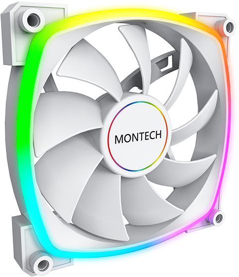 Корпусный вентилятор Montech AX140 PWM White - Фото 1