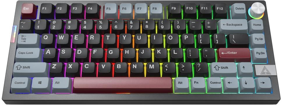 Клавиатура беспроводная игровая Montech MKey PRO75% WRL Darkness (MKPRO75DY) - Фото 1