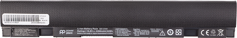 Аккумулятор для ноутбука PowerPlant ASUS X101-4-3S1P 10.8V 2200mAh (NB432400) - Фото 1