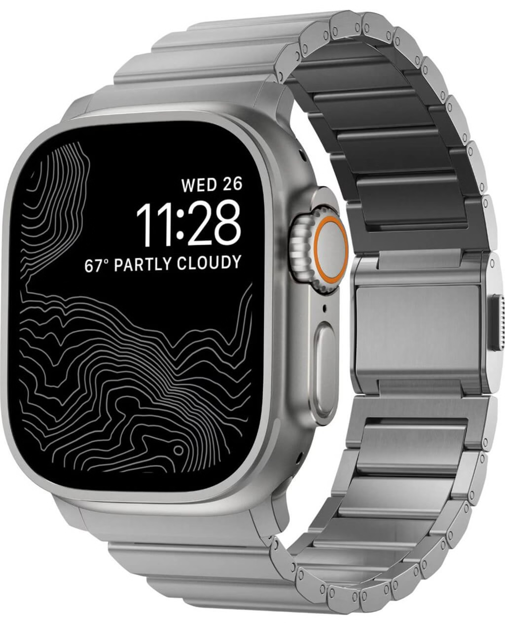 Ремешок для смарт-часов Nomad Titanium Band V2 Natural Hardware Natural 46mm/49mm (NM014858858) - Фото 1