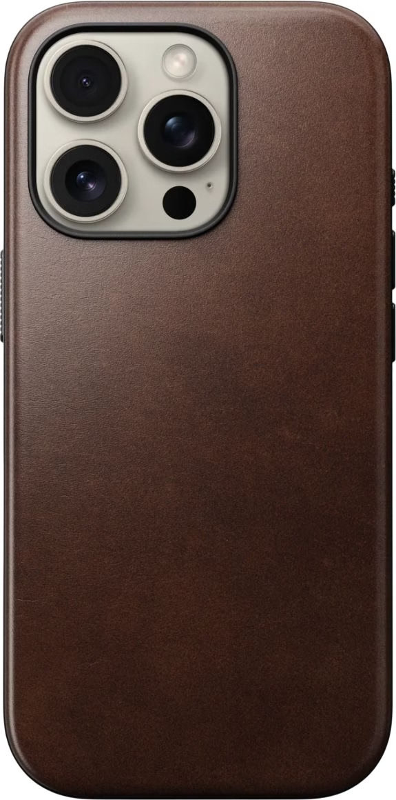 Чехол для смартфона Nomad Modern Leather Rustic Brown Horween for iPhone 16 Pro Max (NM01689485) - Фото 1