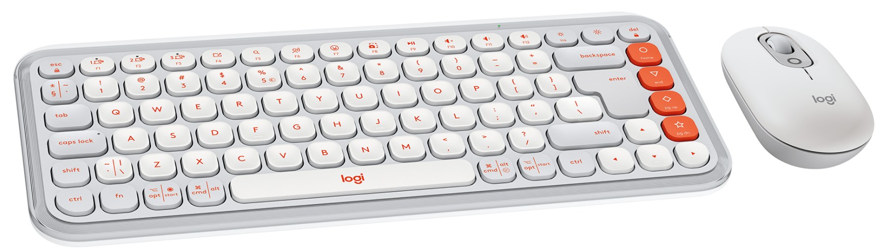Клавиатура+мышь беспроводная Logitech Pop Icon Combo Off White (920-013141) - Фото 1