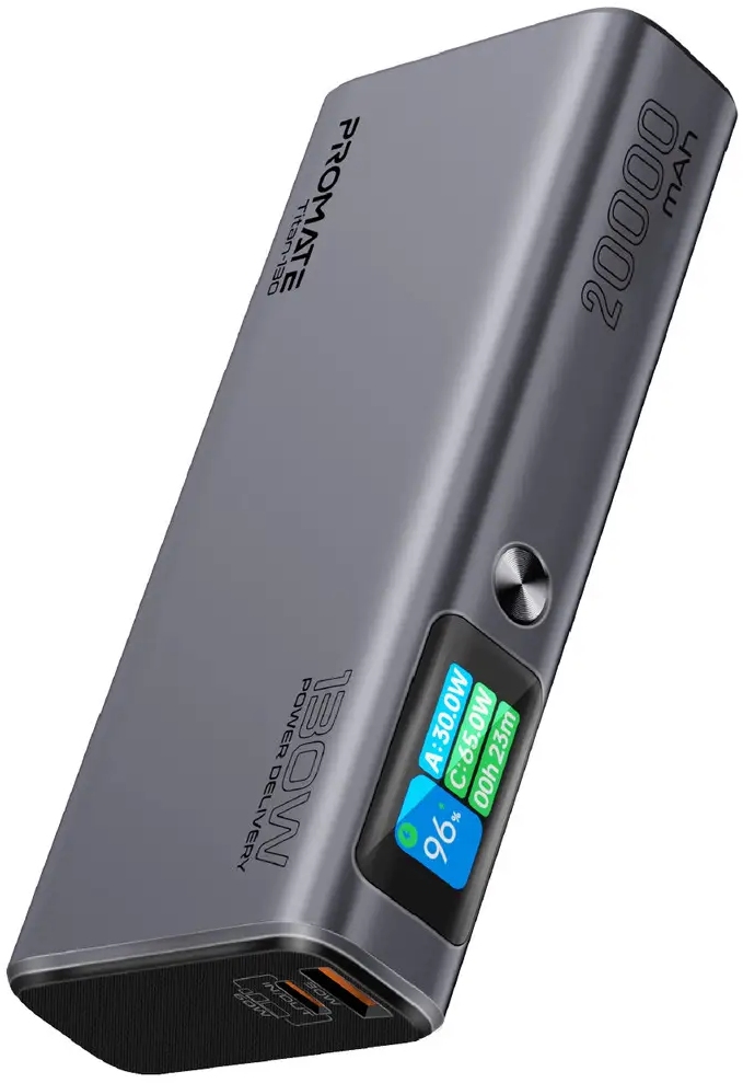 Батарея мобильная Promate Titan-130 20000 mAh 2xUSB-C PD USB-А QC3.0 (titan-130) - Фото 1