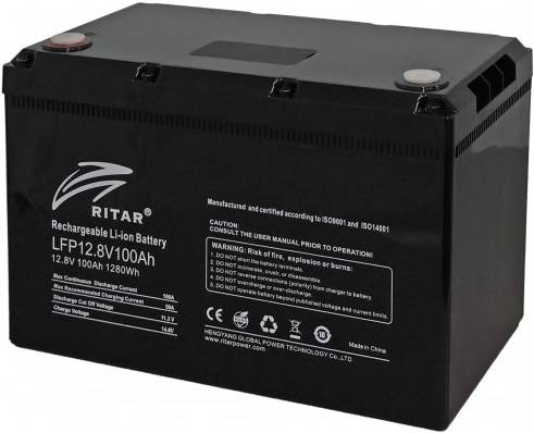 Аккумулятор для ИБП Ritar 12V 100 Ah (LFP12.8V100Ah G1) - Фото 1