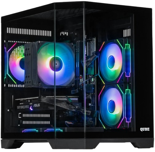 Системный блок QUBE QB Ryzen 5 5500 RTX 5060 Ti 8GB CRb 1610 (Ryzen55500RTX5060TI8GBCRb1610) - Фото 1